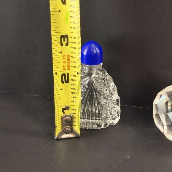 TWO Vintage crystal rhinestone perfume bottles - Picture 7 of 9